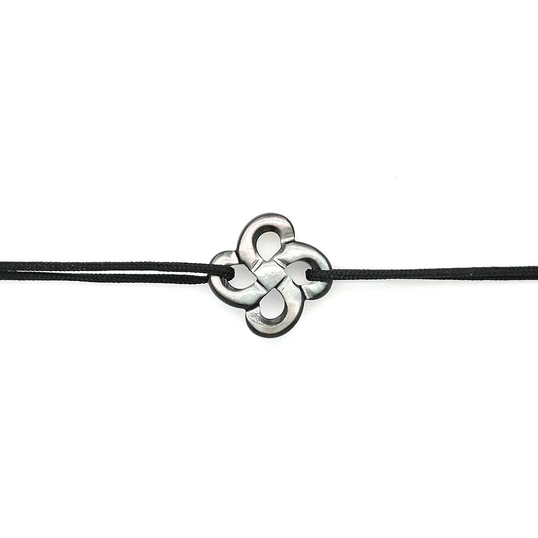 Bracelet Ilargia Nacre Grise sur Cordon
