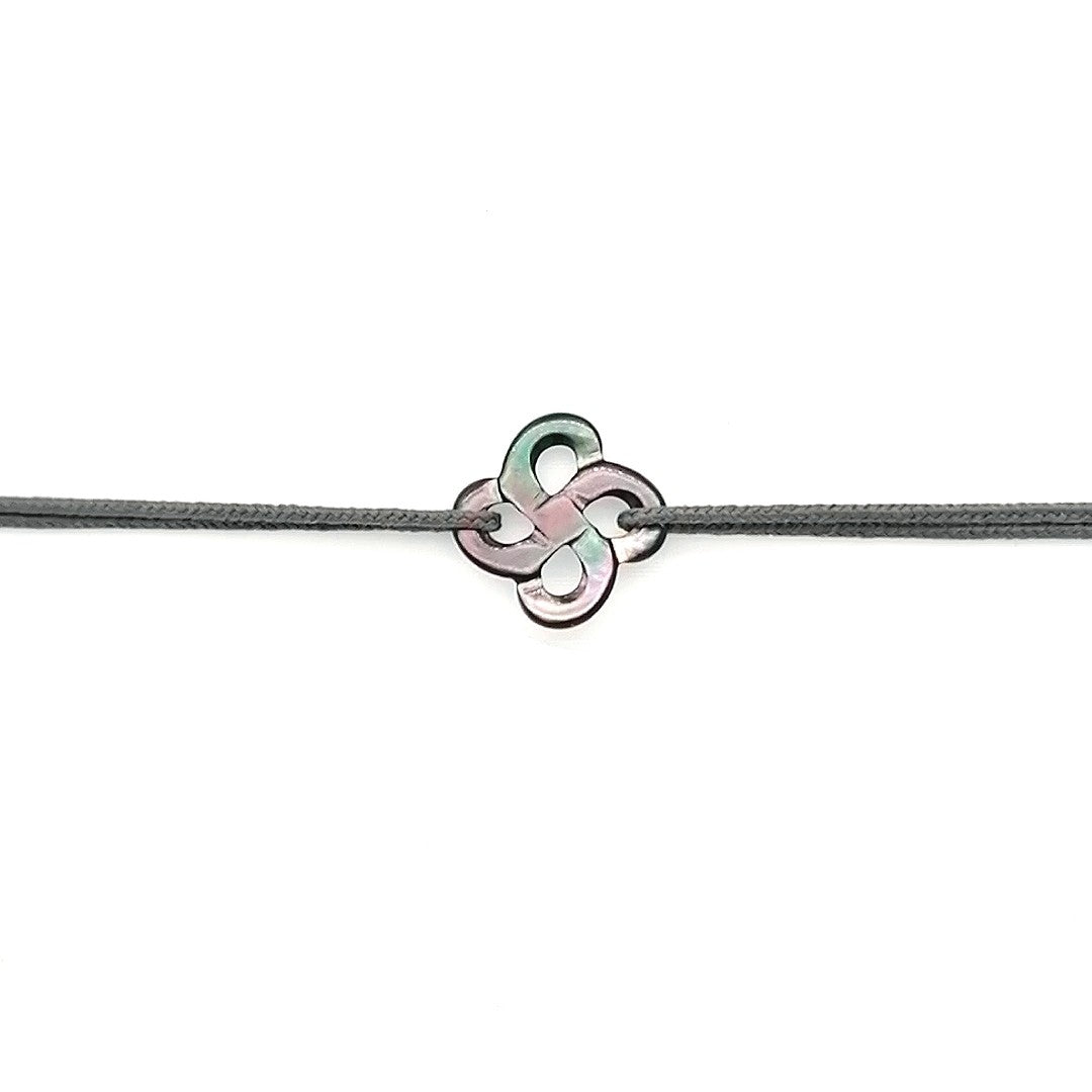 Bracelet Ilargia Nacre Grise sur Cordon