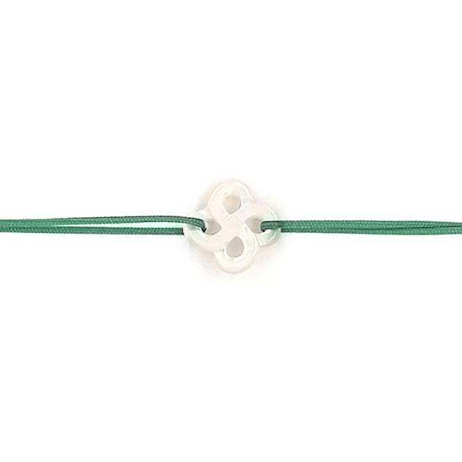 Bracelet Ilargia Nacre Blanche sur Cordon