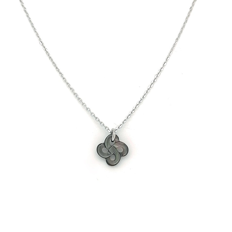 Collier Kids Ilargia Argent Nacre grise Petit modèle