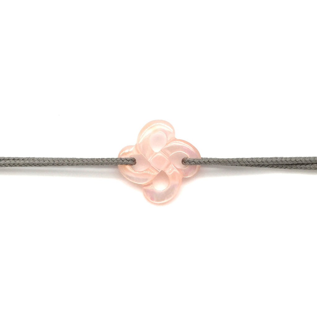 Bracelet Ilargia Nacre Rose sur Cordon