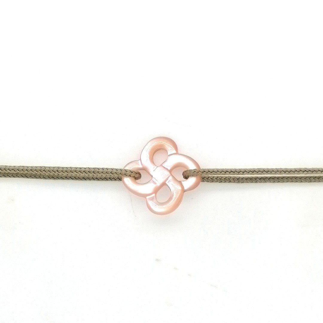 Bracelet Ilargia Nacre Rose sur Cordon