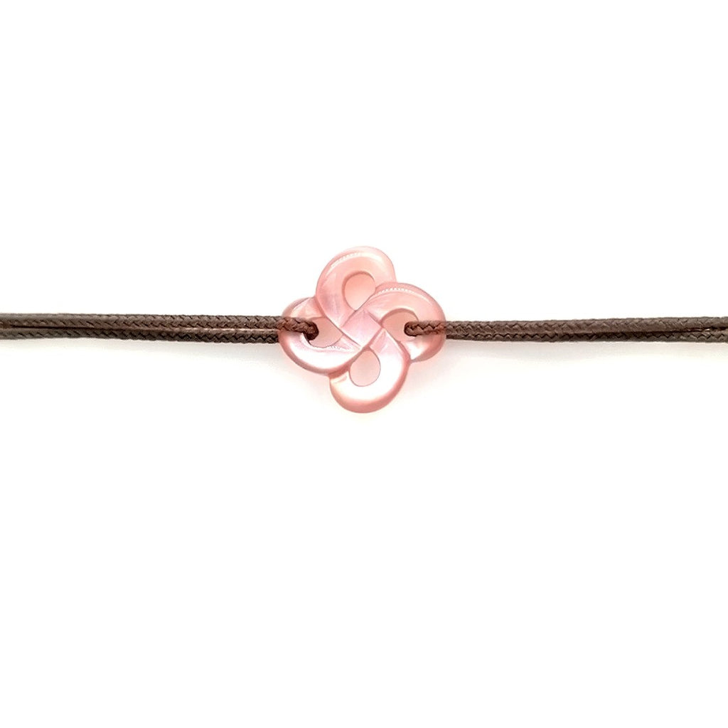 Bracelet Ilargia Nacre Rose sur Cordon