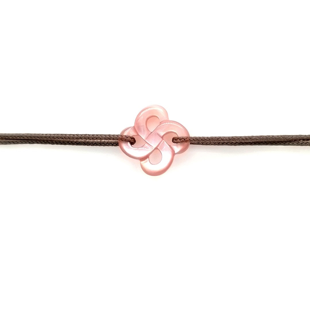 Bracelet Ilargia Nacre Rose sur Cordon