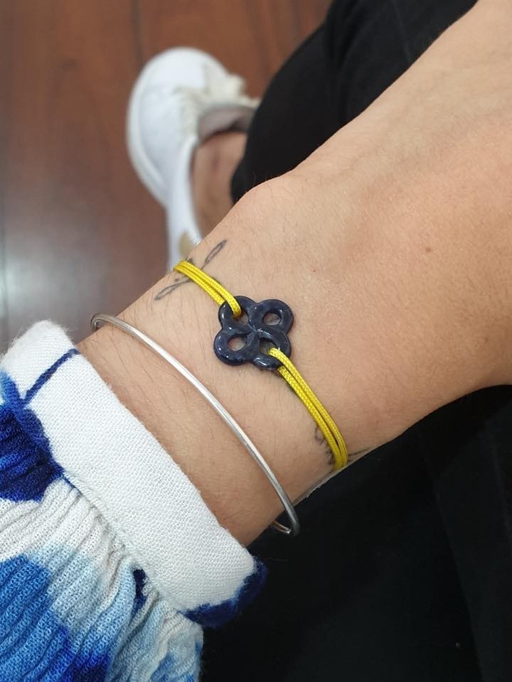 Bracelet Ilargia Onyx sur Cordon