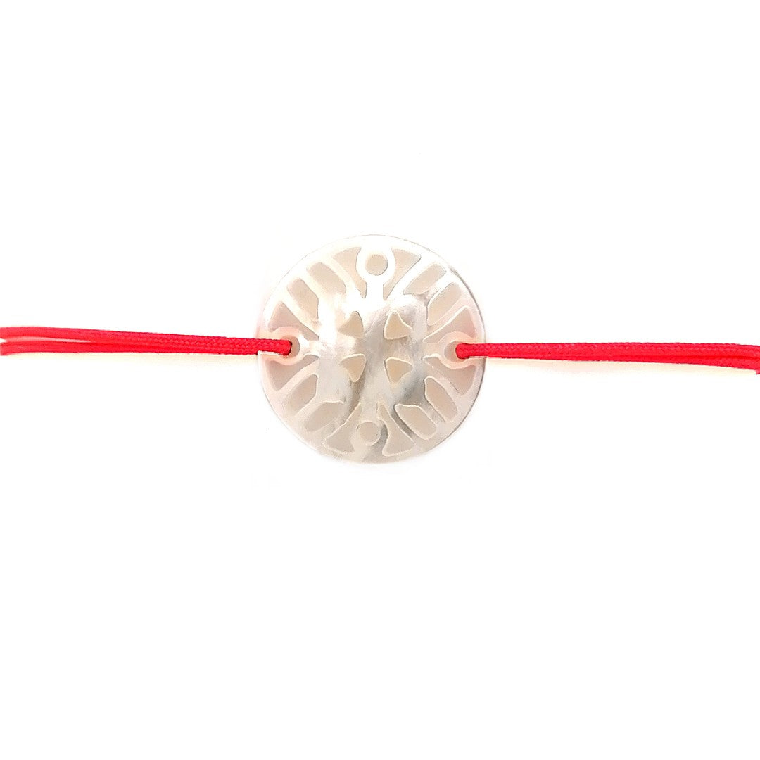 Bracelet Ilargia Stèle Nacre blanche sur Cordon