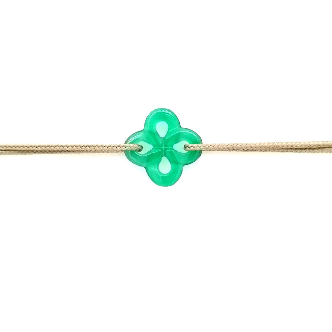 Bracelet Ilargia Agate verte sur Cordon