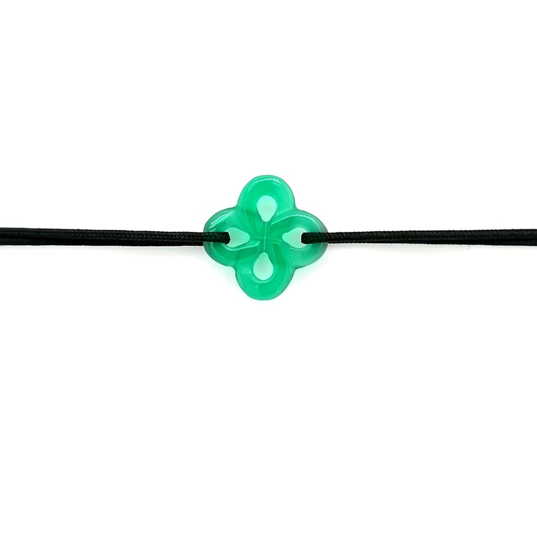 Bracelet Ilargia Agate verte sur Cordon