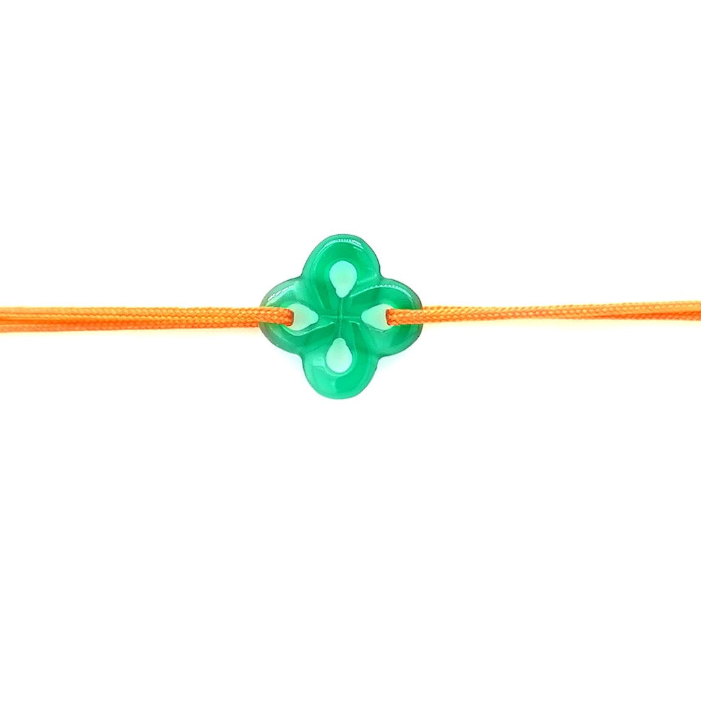 Bracelet Ilargia Agate verte sur Cordon