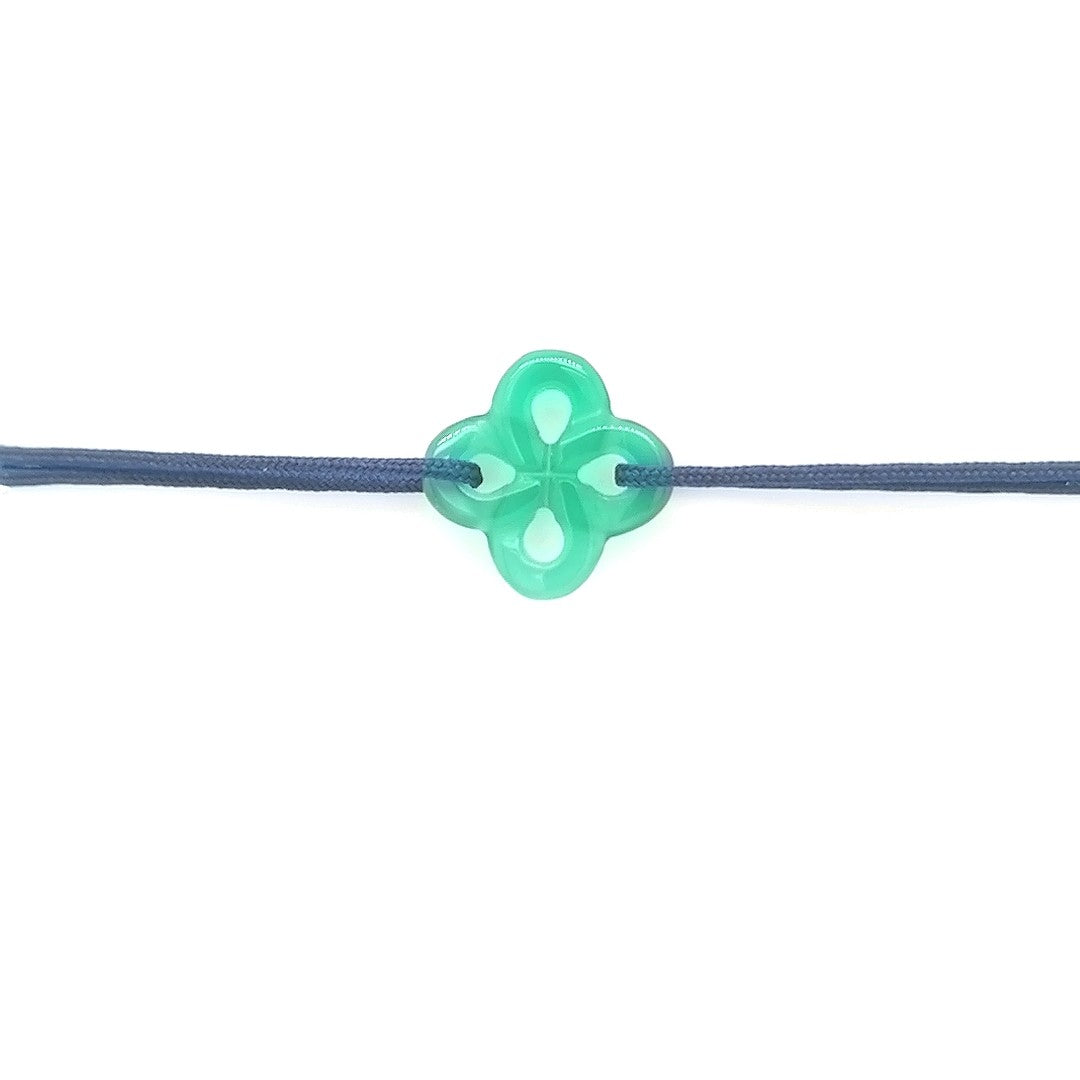 Bracelet Ilargia Agate verte sur Cordon