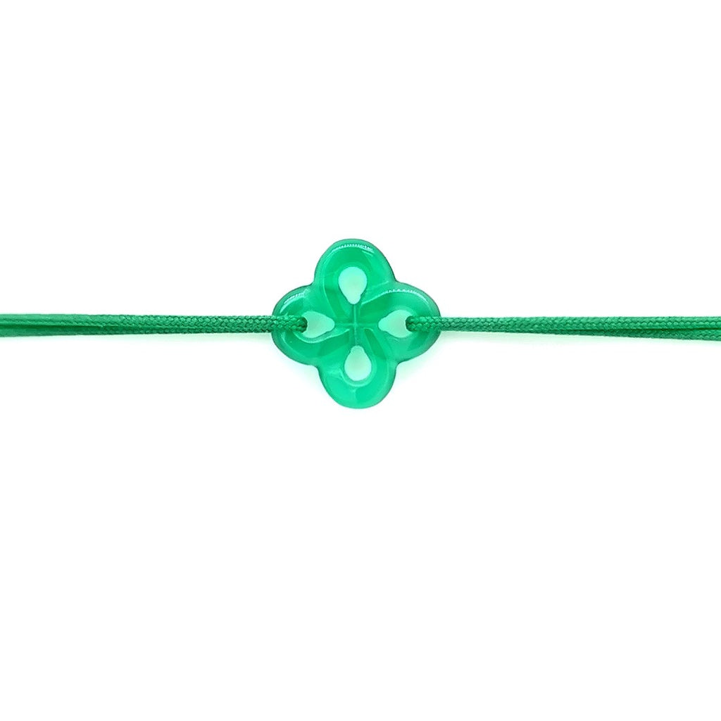 Bracelet Ilargia Agate verte sur Cordon