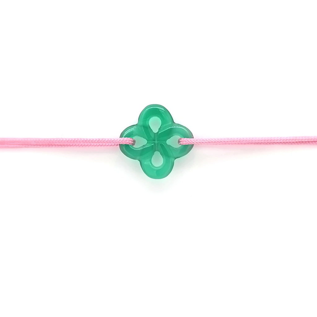 Bracelet Ilargia Agate verte sur Cordon