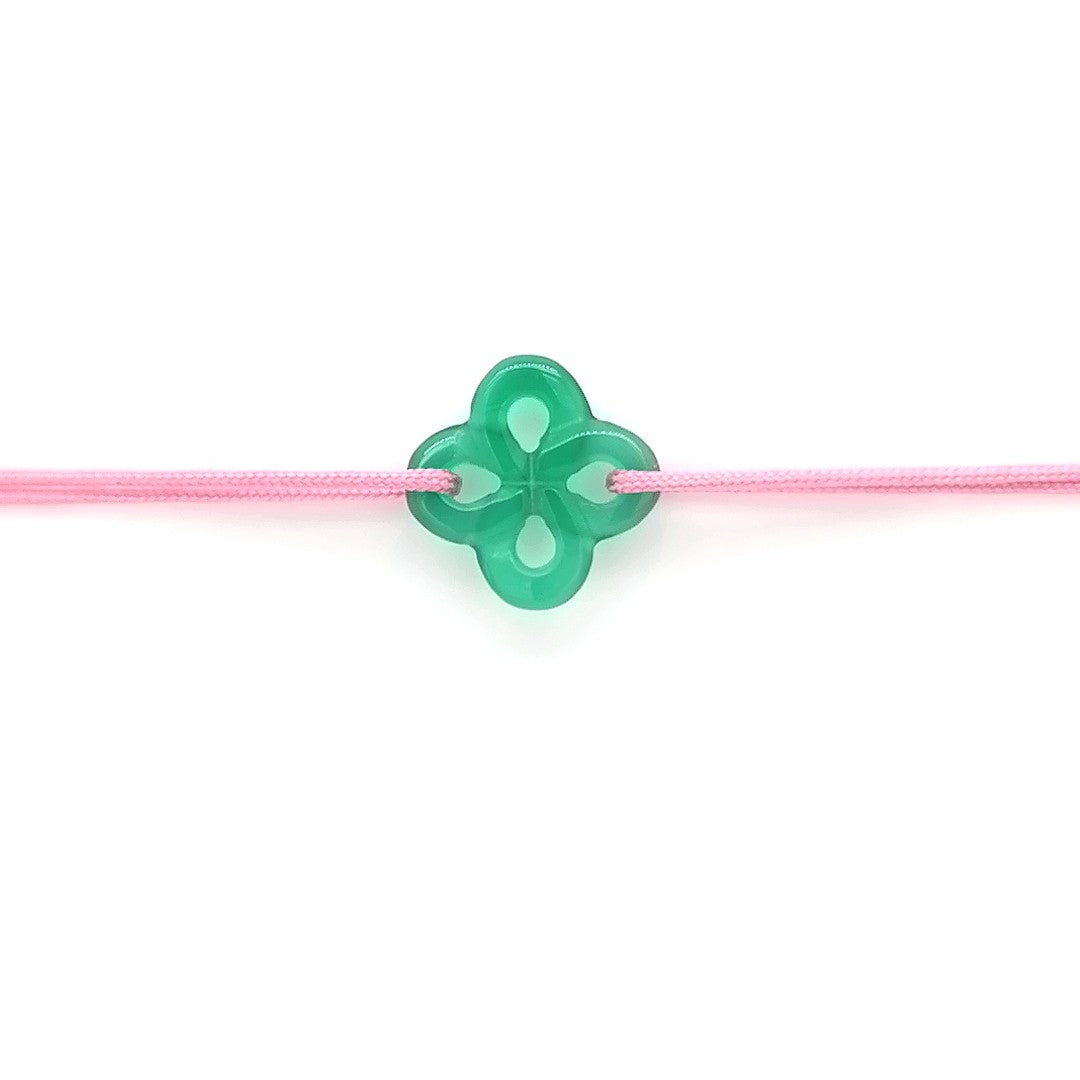 Bracelet Ilargia Agate verte sur Cordon