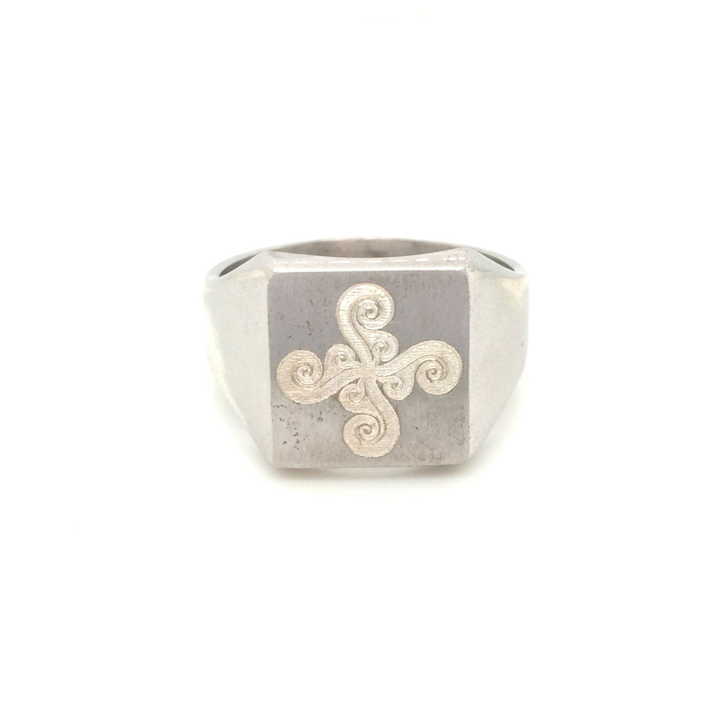 Chevalière Argent 925 Lauburu Maori