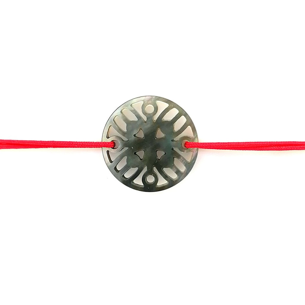 Bracelet Ilargia Stèle Nacre Grise sur Cordon