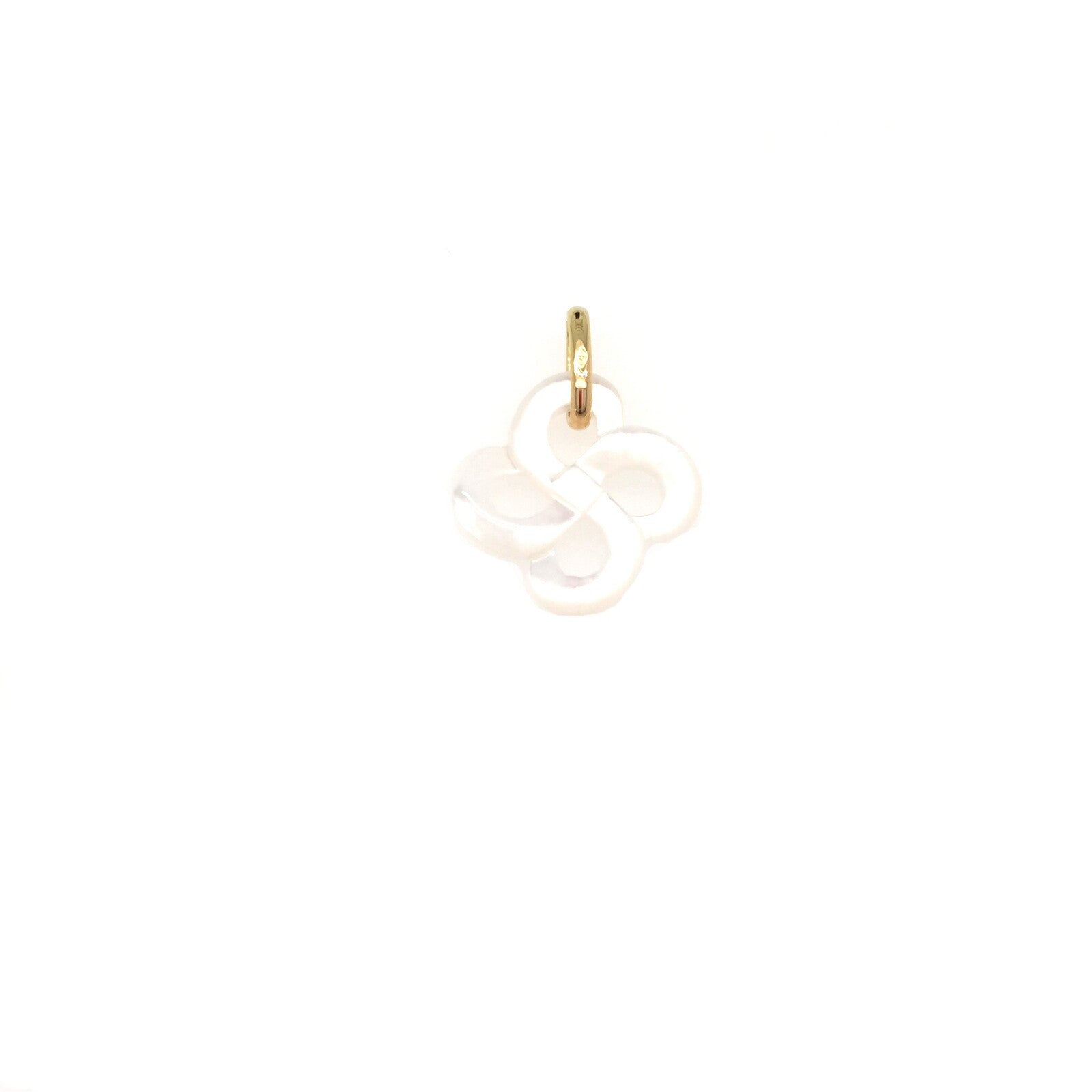 Pendentif Or Jaune Nacre Blanche