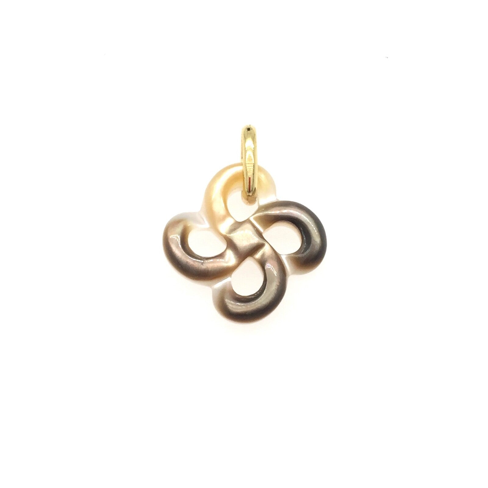 Pendentif Or Jaune Nacre Grise