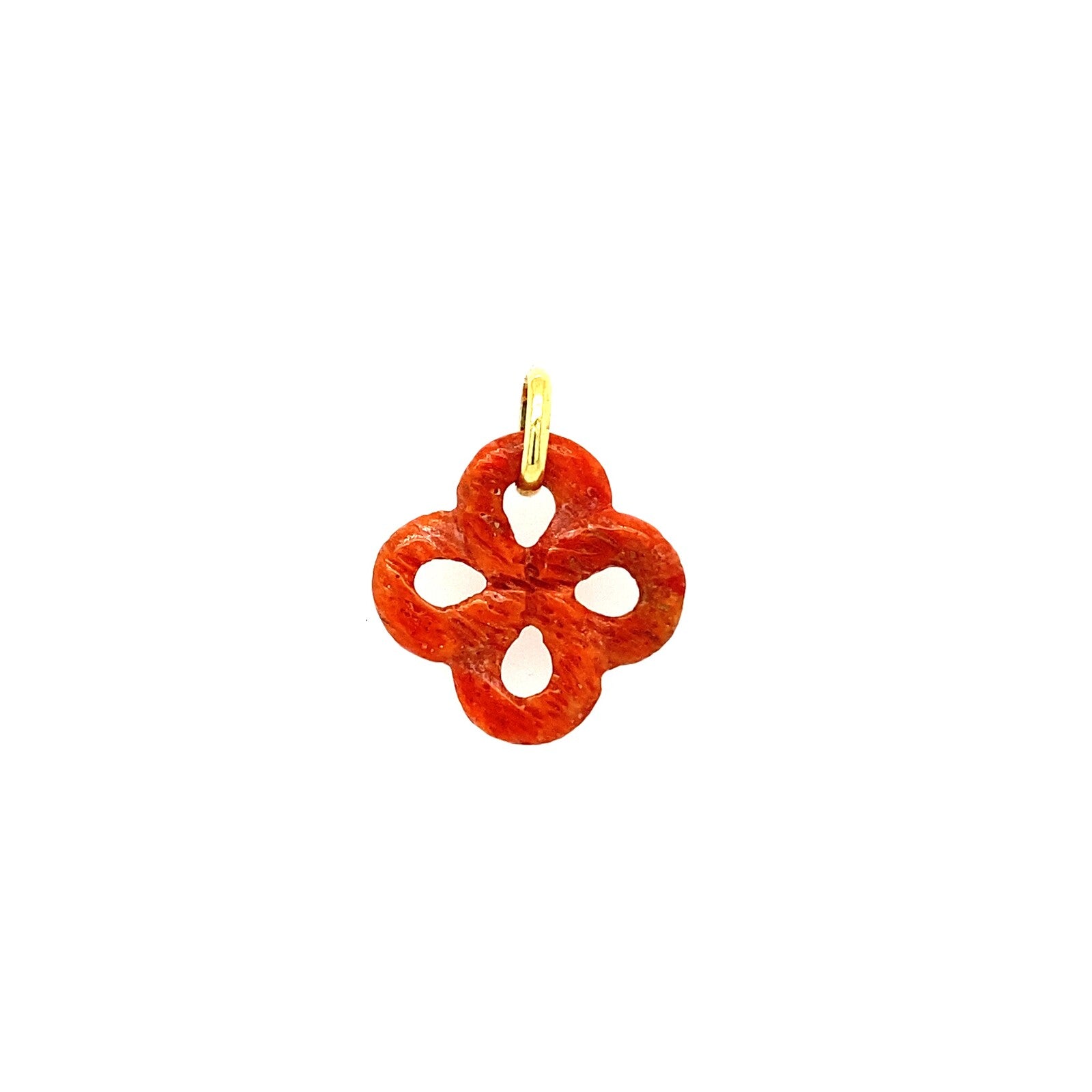 Pendentif Or Jaune Corail