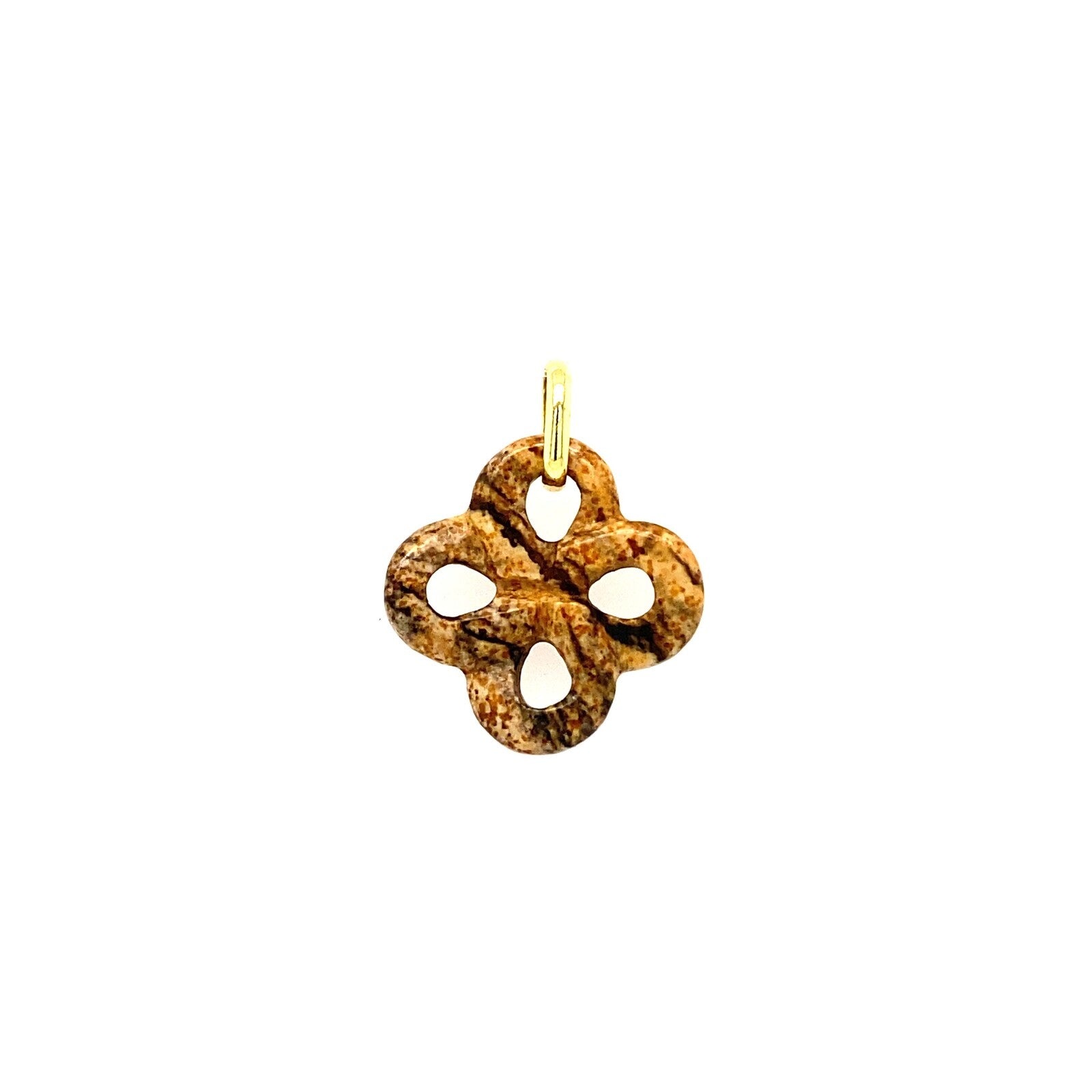 Pendentif Or Jaune Jaspe
