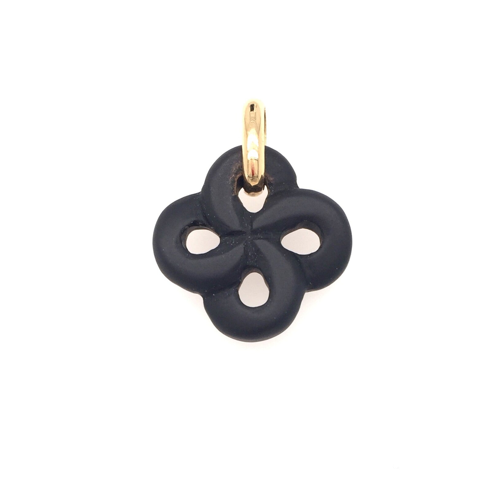 Pendentif Or Jaune Onyx Mat