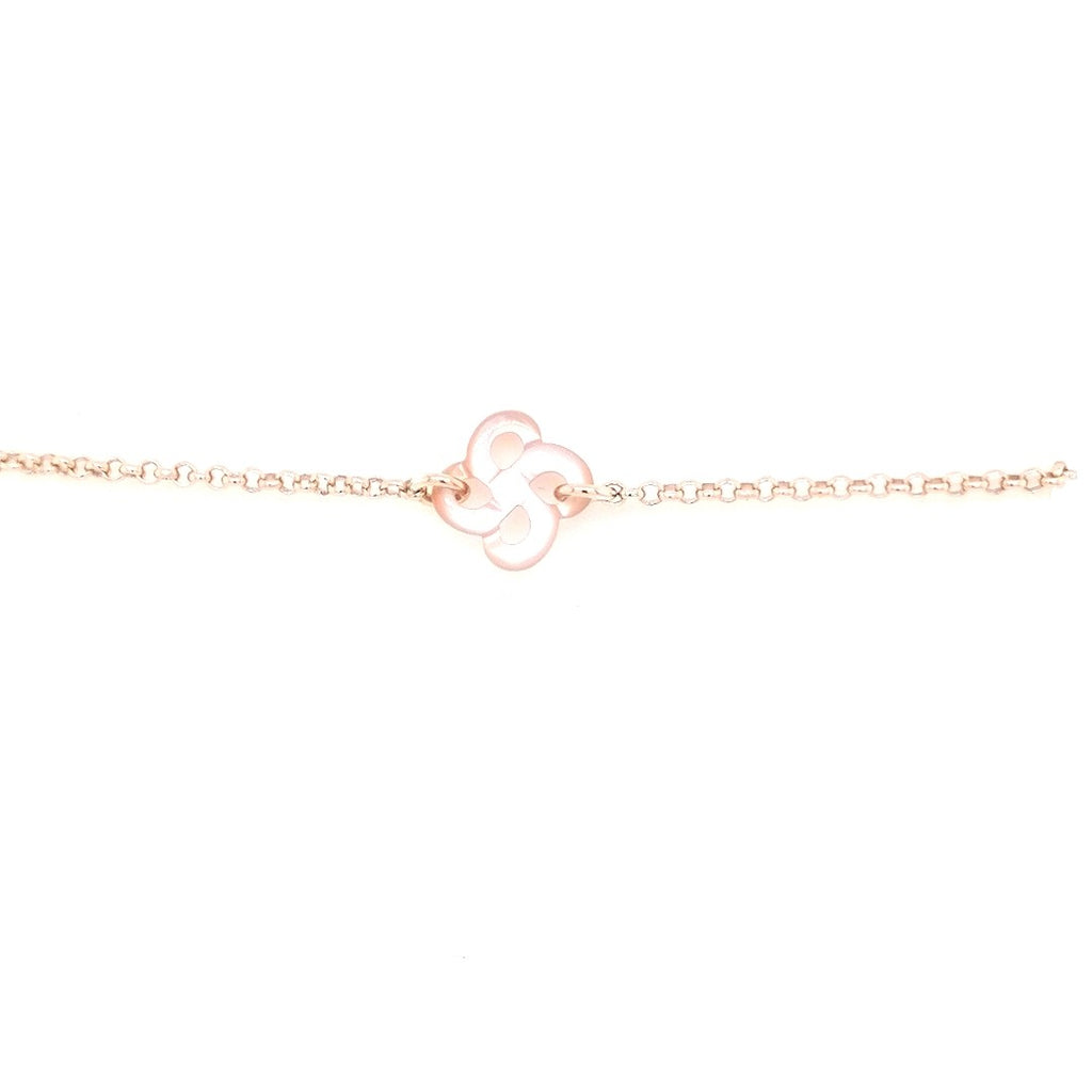 Bracelet Ilargia Argent Lauburu Ttiki Nacre rose