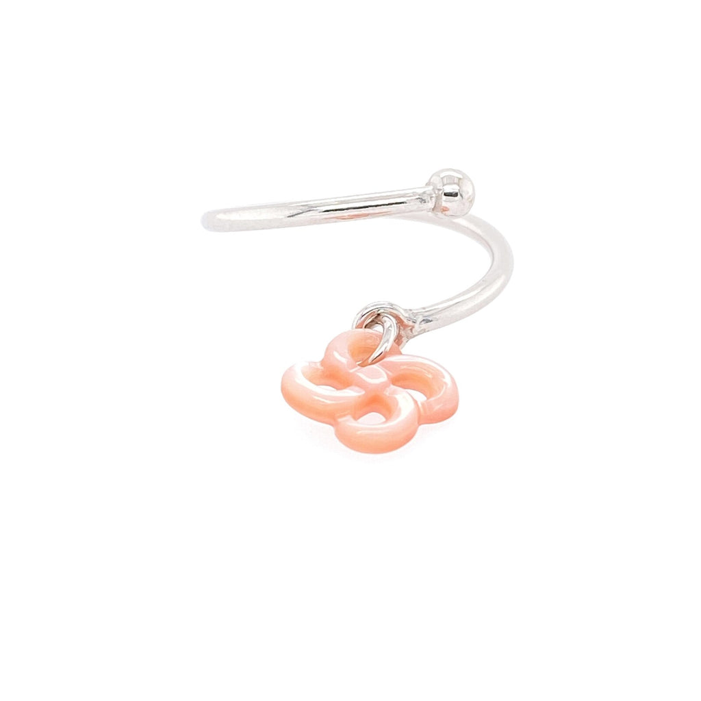 Bague Argent et Nacre Rose Réglable