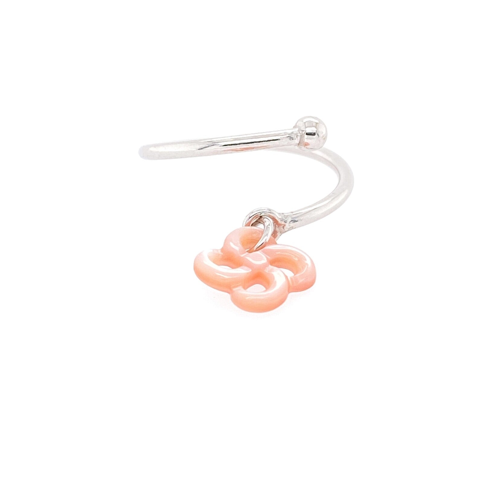 Bague Argent et Nacre Rose Réglable
