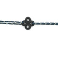Bracelet Ilargia Lauburu Onyx Mat sur Cordon Marin