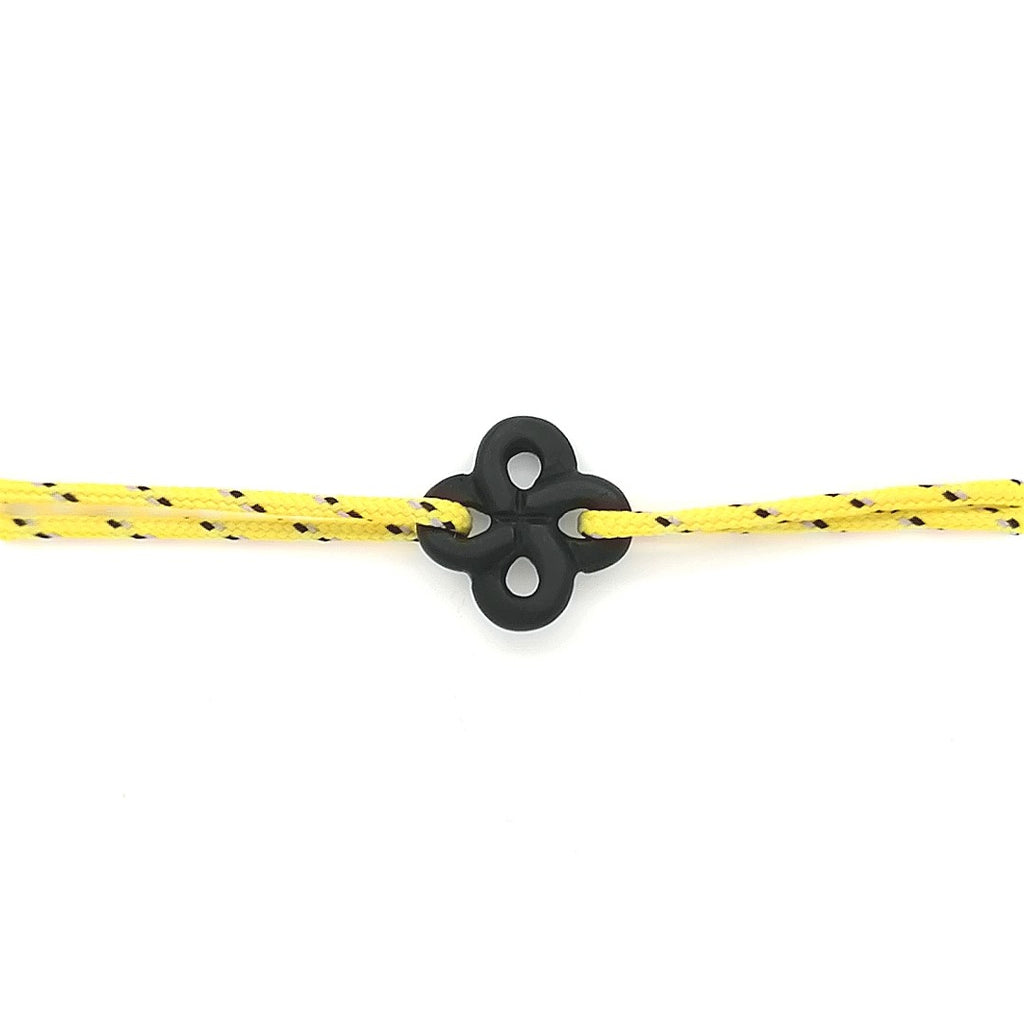 Bracelet Ilargia Lauburu Onyx Mat sur Cordon Marin