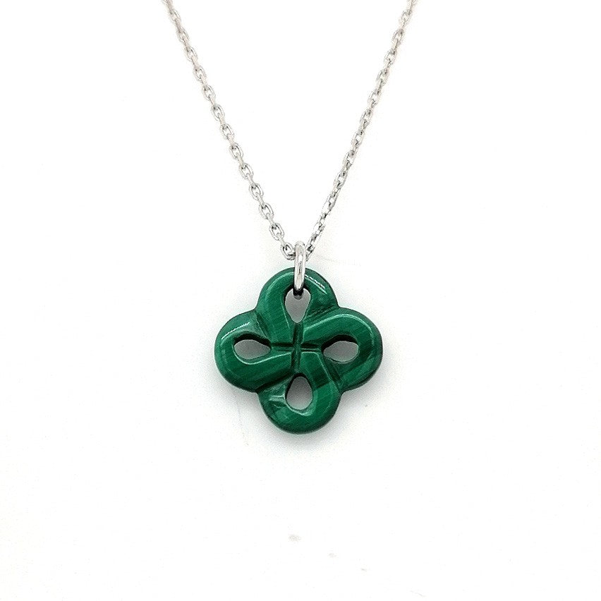 Collier Ilargia Argent Malachite