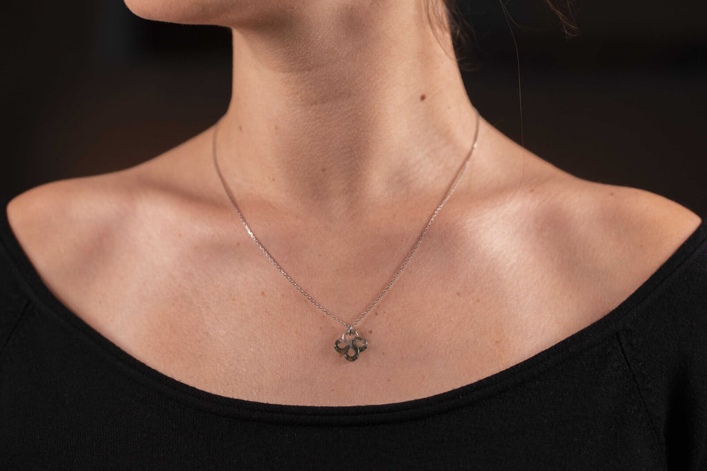 Collier Ilargia Argent Agate Mousse
