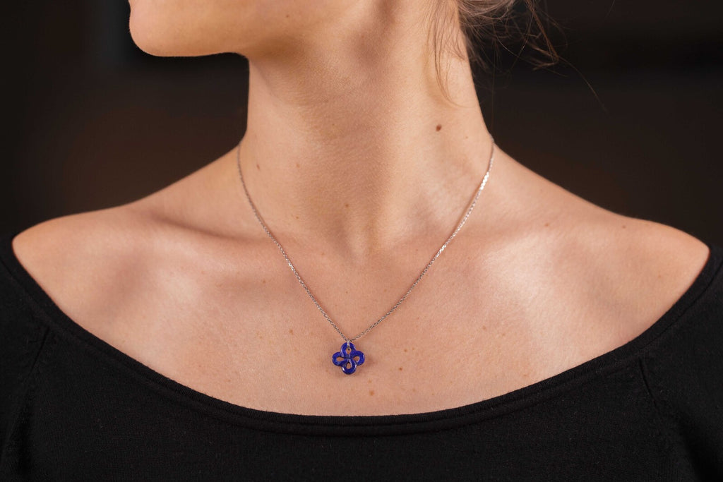 Collier Ilargia Argent Lapis Lazuli