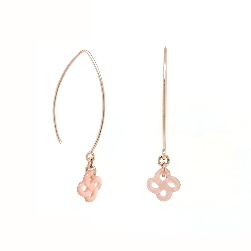 Ilargia Petit Ark Lauburu Ttiki Nacre Rose Plaqué Or Rose