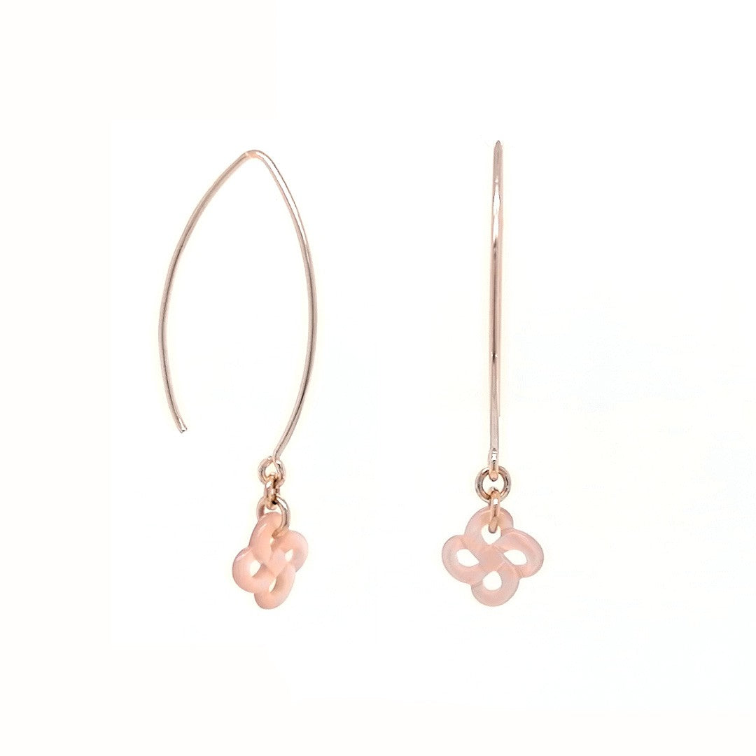 Ilargia Petit Ark Lauburu Ttiki Nacre Rose Plaqué Or Rose