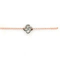 Bracelet Ilargia Argent Plaqué Or Rose Lauburu Ttiki Nacre Grise