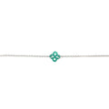 Bracelet Ilargia Argent Lauburu Ttiki Agate verte