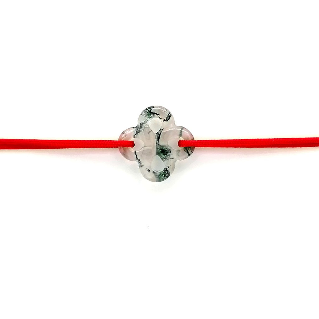 Bracelet Ilargia Agate Mousse sur Cordon