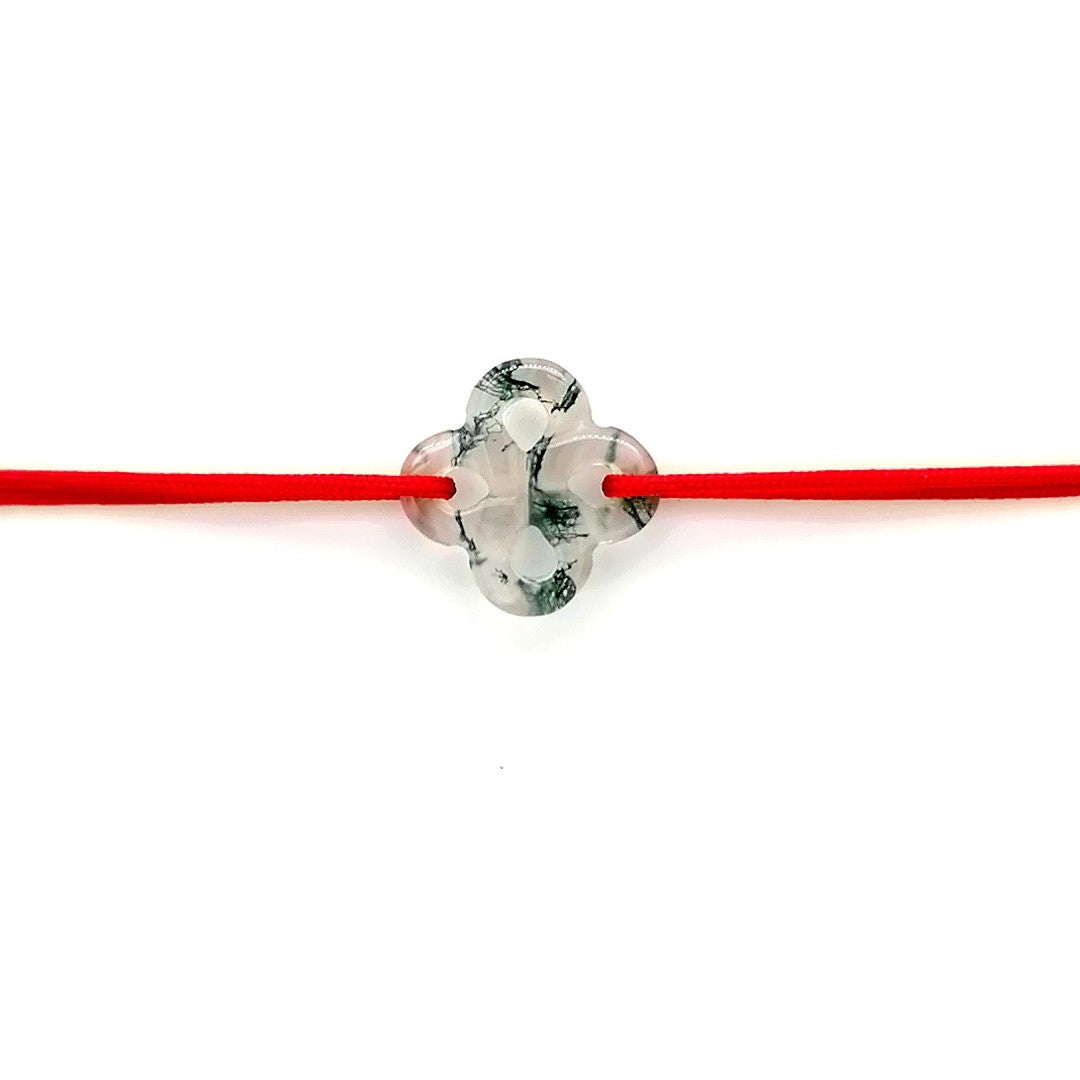 Bracelet Ilargia Agate Mousse sur Cordon