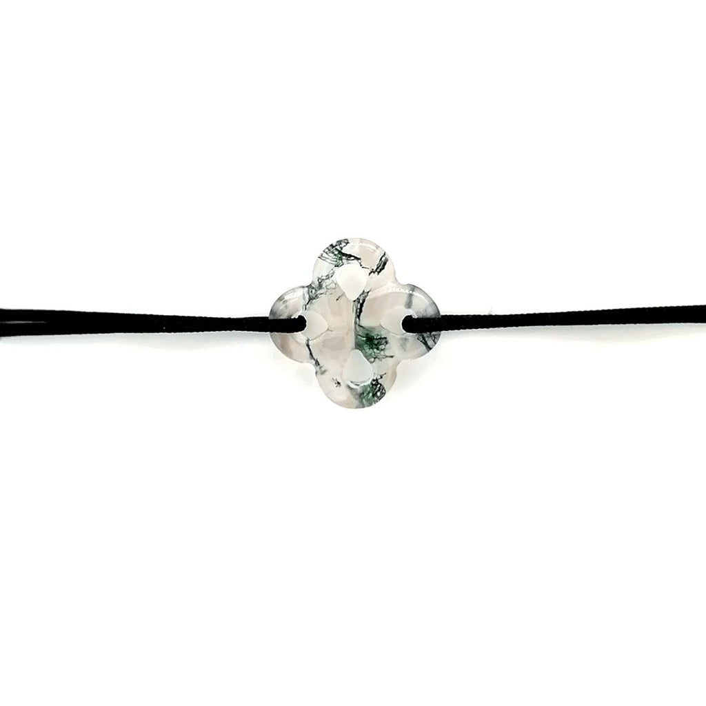 Bracelet Ilargia Agate Mousse sur Cordon