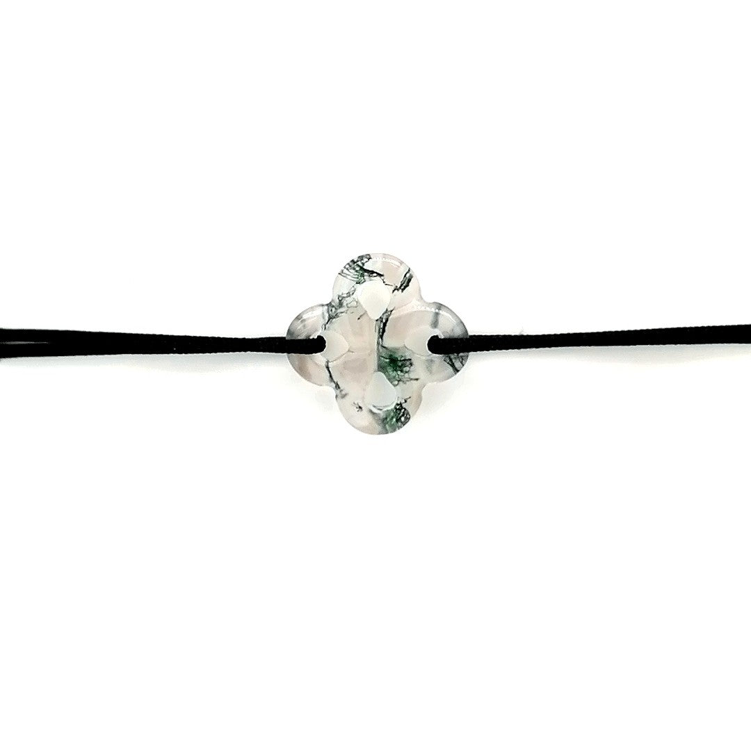Bracelet Ilargia Agate Mousse sur Cordon
