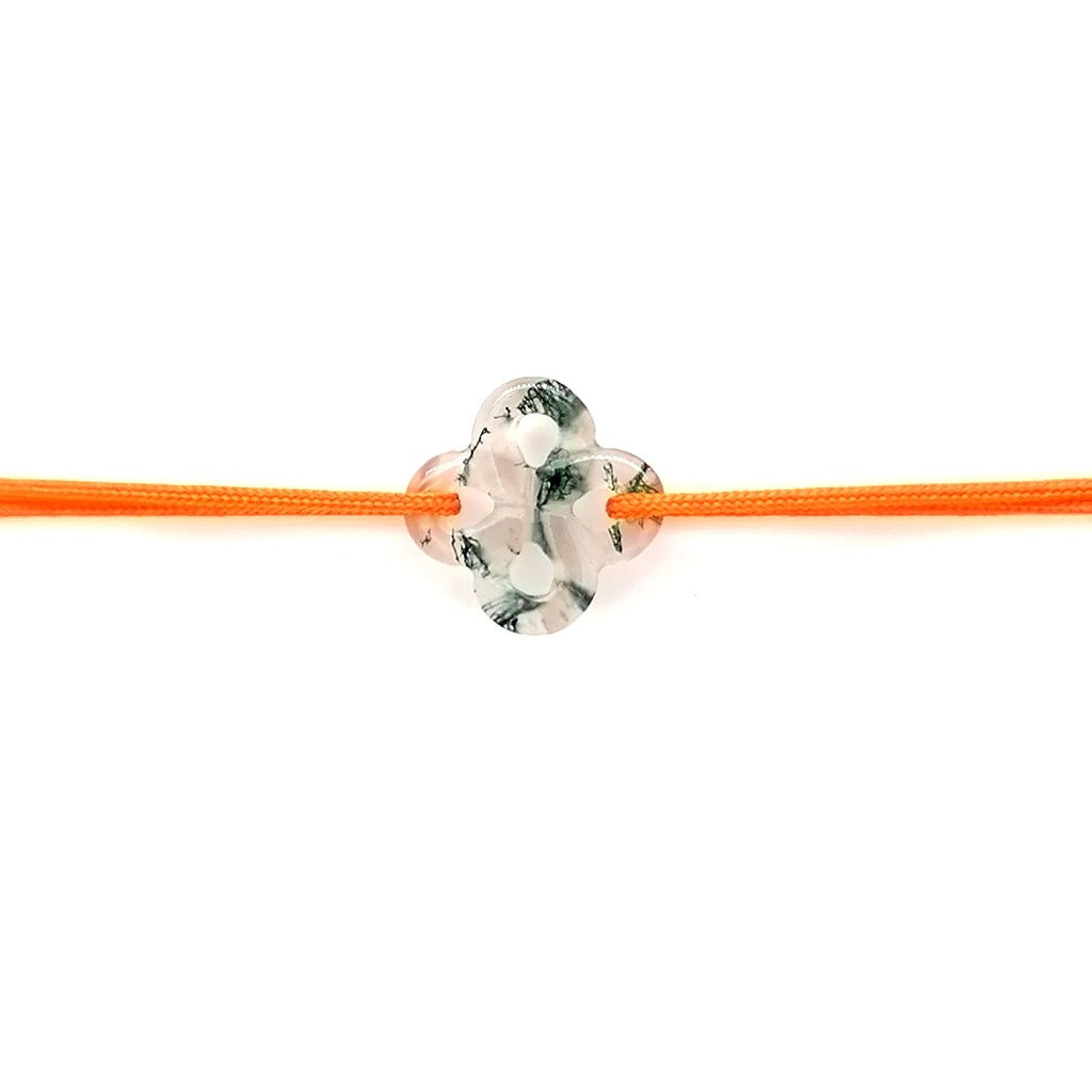 Bracelet Ilargia Agate Mousse sur Cordon