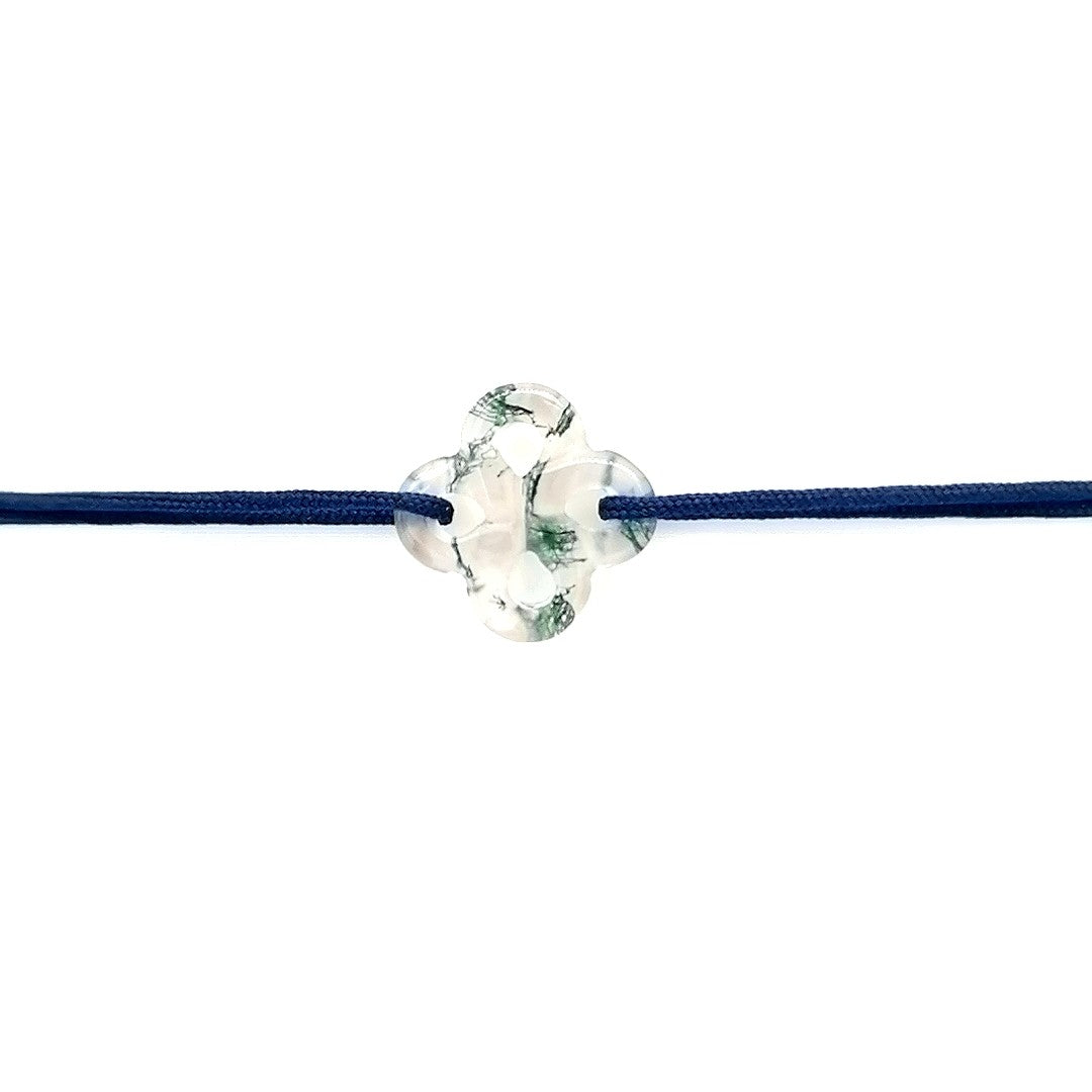 Bracelet Ilargia Agate Mousse sur Cordon
