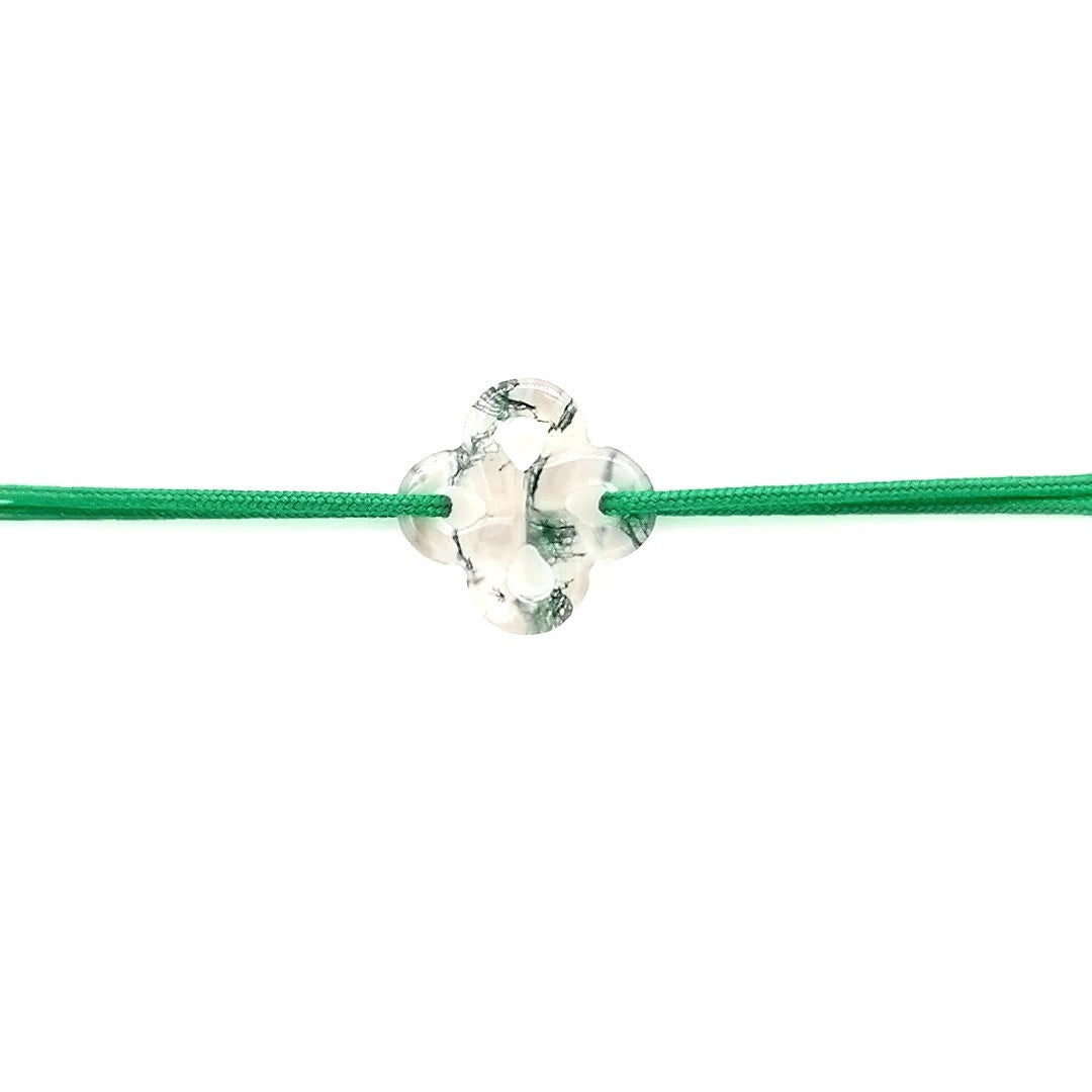 Bracelet Ilargia Agate Mousse sur Cordon