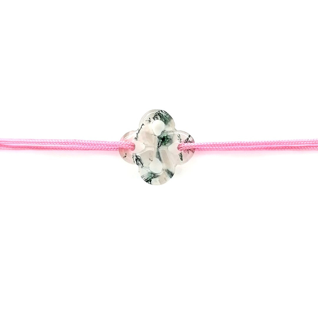 Bracelet Ilargia Agate Mousse sur Cordon