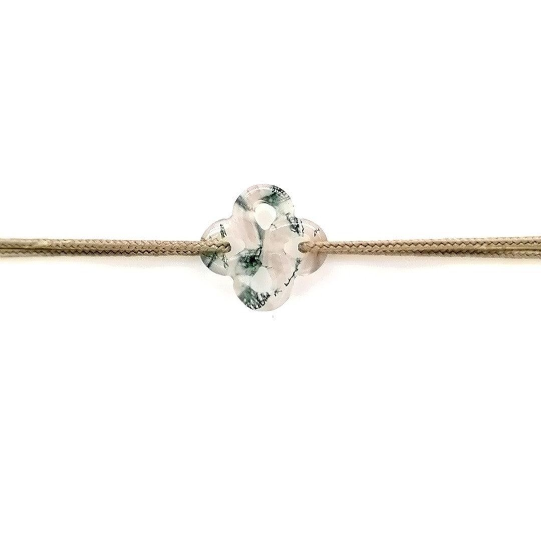 Bracelet Ilargia Agate Mousse sur Cordon