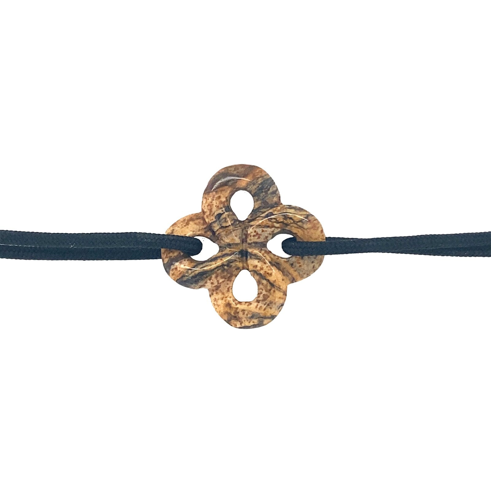Bracelet Ilargia Homme Lauburu Jaspe Sur Cordon