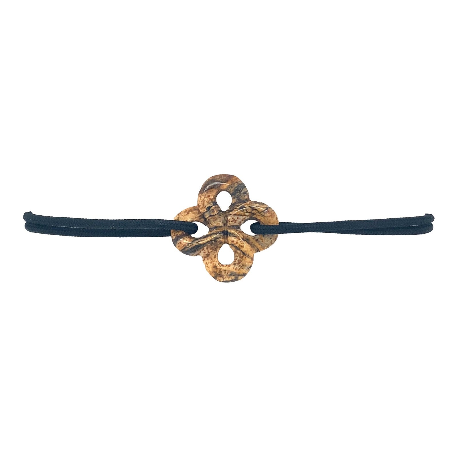 Bracelet Ilargia Homme Lauburu Jaspe Sur Cordon