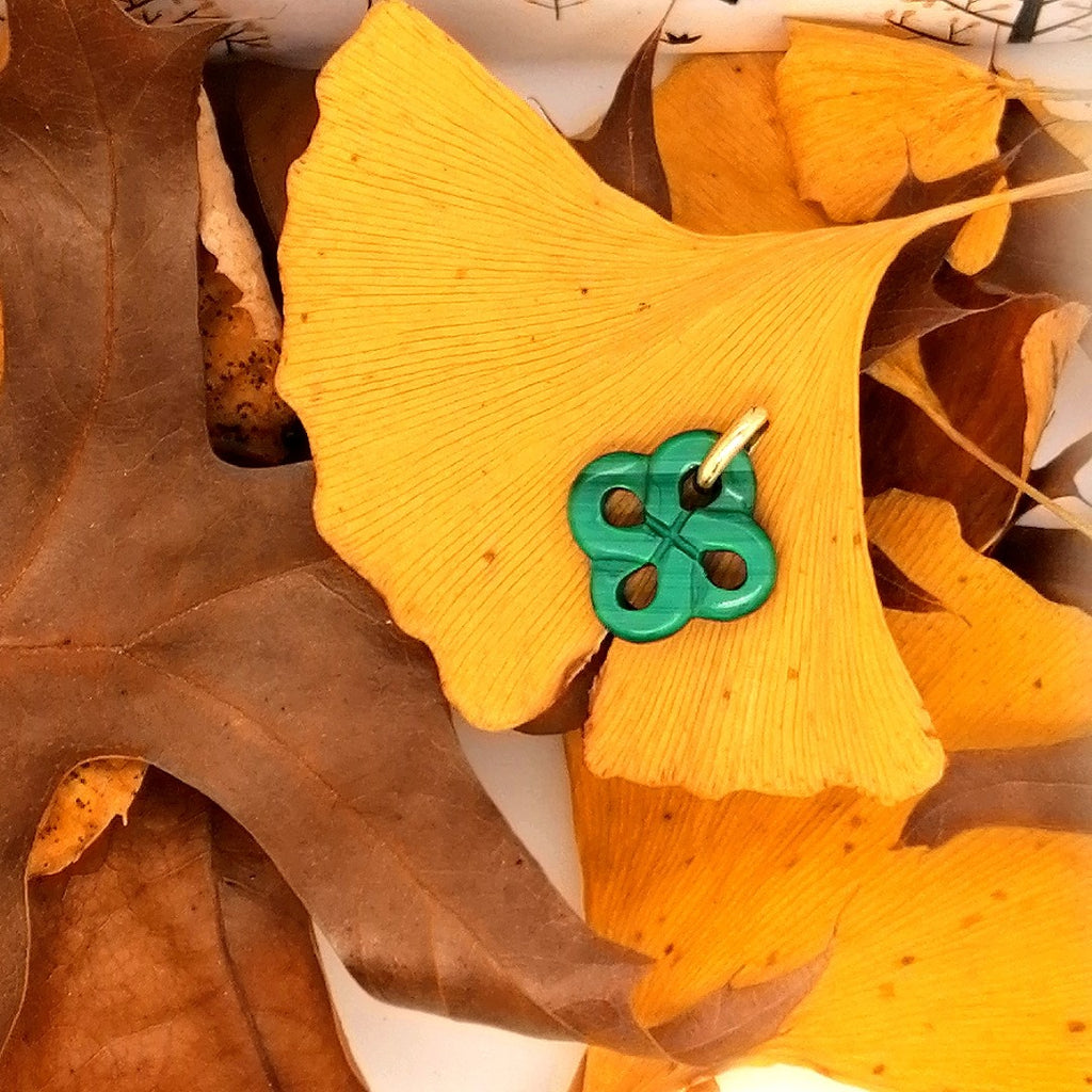 Pendentif Or Jaune Malachite