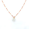 Collier Izarra Argent Plaqué Or Jaune Nacre Blanche Laque tricolore