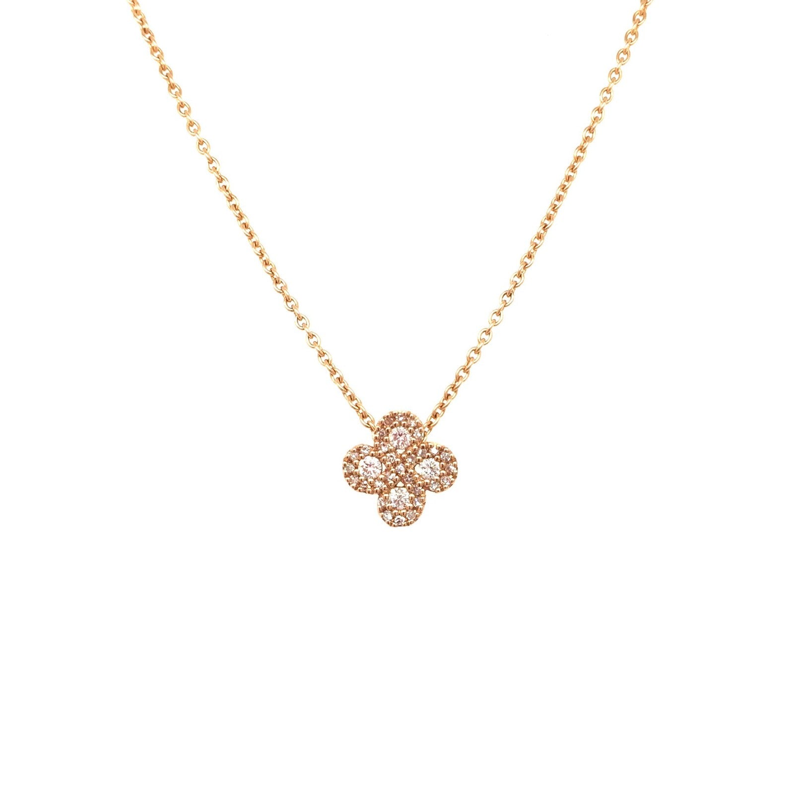 Collier Argia Txiki Diamants Or Rose